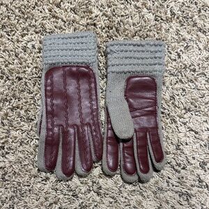 Small Stylish Gray and Brown Women's Gloves